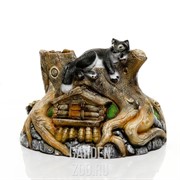 Крышка на канализационный люк Кот учёный диаметр 93 см F08311 - фото 23079