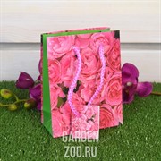 Сумочка ламинир. Цветы 12*15*6см - фото 23344