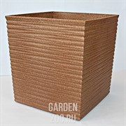 Кашпо Джука ЭКО 25*25*26см натур.дерево с вкладышем - фото 24814