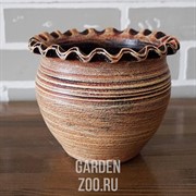 Горшок ЧУГУНОК Кантри корич 16см - фото 24861