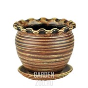 Горшок ЧУГУНОК Кантри корич 16см - фото 24862