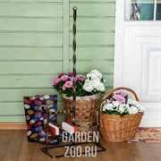 Декроттуар металлический для обуви с денщиком и двумя щётками 62-004 - фото 25139