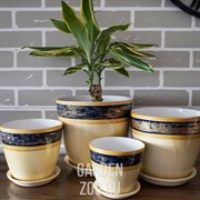 Набор горшков МРАМОР 4шт - фото 25373