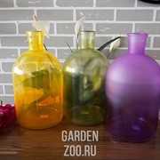 Ваза бутылка 1141 фисташковая - фото 25404