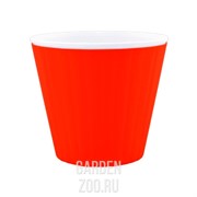 Горшок ИБИС 17,9*14,7 красно-белый - фото 25437