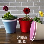 Горшок Лотос 18,7*15,6 нефритовый без поддона - фото 25546