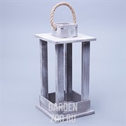 Кашпо Фонарь дерев. 5,9*12см винтаж - фото 25574