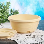 Горшок Марсель 4,5л кремовый - фото 25632