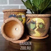 Набор горшков ЛЯГУШКИ 3шт - фото 25635