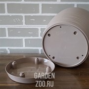 Кашпо САХАРА петит 26,5*24,5*9,7 жемчужно-коричневый с подставкой - фото 25662