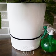 Кашпо ОЛИ 25,5*29,3см белый с вкладышем - фото 25678