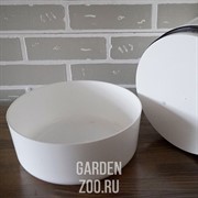Кашпо ОЛИ 25,5*29,3см белый с вкладышем - фото 25679