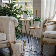 Подставка напольная металл с деревом Лофт на 1 цветок высота 73см 66-412 - фото 25751