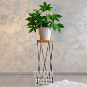 Подставка напольная металл с деревом Лофт на 1 цветок высота 73см 66-412 - фото 25752