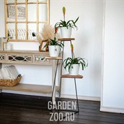 Подставка для цветов металл напольная с деревом Лофт высота 101см 66-424 - фото 25768