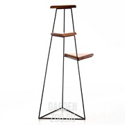 Подставка для цветов металл напольная с деревом Лофт высота 101см 66-424 - фото 25770