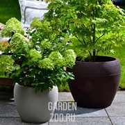 Кашпо Тауп-Гранит 30см 11л серо-коричневый овал - фото 25799