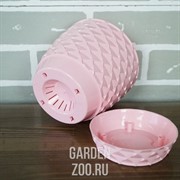 Горшок Кападоки 1,4 л. с пр. поддоном розовый - фото 25865