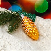 Украшение ёлочное Шар Шишка 9см - фото 25987