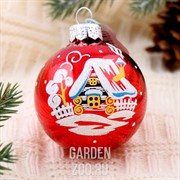 Шар Рассвет Новогодний ручная работа 6см - фото 25989