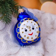 Игрушка ёлочная Часы 6,1см ручная работа - фото 25997