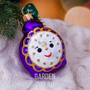 Игрушка ёлочная Часы 6,1см ручная работа - фото 25998