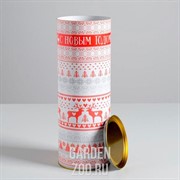 Тубус под бутылку С Новым Годом 10х34см - фото 26016