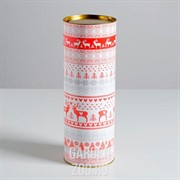 Тубус под бутылку С Новым Годом 10х34см - фото 26017