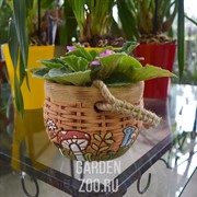 Кашпо Корзинка плетень 14*10,5см 1л - фото 26136