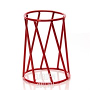 Подставка на 1 цветок Лофт на подоконник красная металл 66-605-Red - фото 26406