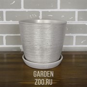 Горшок ВИКТОРИЯ 20см серебро - фото 26497