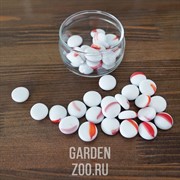 Грунт стеклян.№111 170г плоский кошачий глаз красно-белый - фото 26747