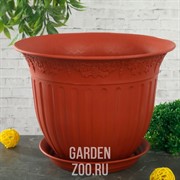 Кашпо Виноград d22 2,25л терракотовый - фото 27001