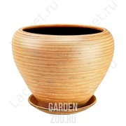 Горшок ЭКО сфера беж 36см - фото 27011