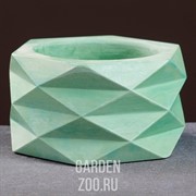 Кашпо РОМБЫ 0,15л зеленый - фото 27024