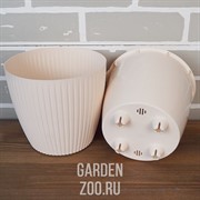 Горшок ЭВИ 3л с дренажной системой кремовый - фото 27047