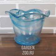 Горшок Элли разверт. алебастр бирюзовый - фото 27074