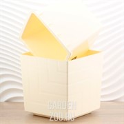 Горшок Квадро 3,3л ванильный с вкладкой - фото 27117