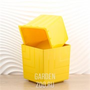 Горшок Квадро 3,3л медовый с вкладкой - фото 27120