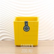 Горшок Квадро 3,3л медовый с вкладкой - фото 27121