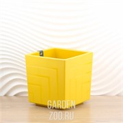 Горшок Квадро 3,3л медовый с вкладкой - фото 27122