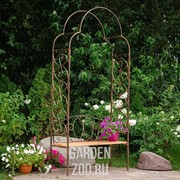 Арка беседка со скамейкой кованая 863-01R - фото 27173