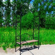 Арка беседка со скамейкой кованая 863-01R - фото 27174