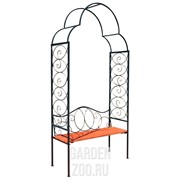 Арка беседка со скамейкой кованая 863-01R - фото 27175