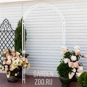 Арка садовая металл белая 863-44R - фото 27177