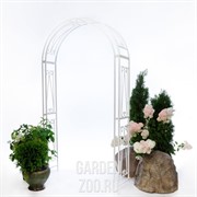 Арка садовая металл белая 863-44R - фото 27178