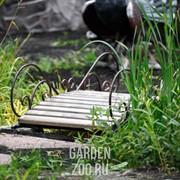 Мост садовый металл с деревом с коваными ажурными перилами 862-17R - фото 27191