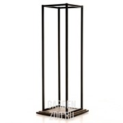 Дровница Лофт металлическая с деревом узкая высокая 66-905 - фото 27201