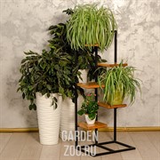 Этажерка Лофт с пятью полками металл и дерево 66-711 - фото 27219