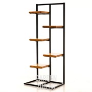 Этажерка Лофт с пятью полками металл и дерево 66-711 - фото 27222